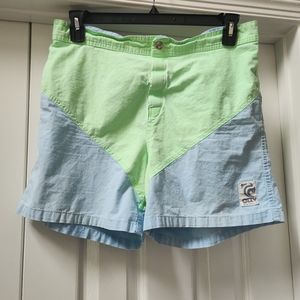 Vintage Ozzy Australia Blue Green Board Shorts